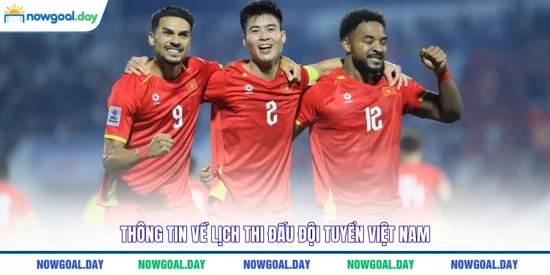 Thông tin về lịch thi đấu đội tuyển Việt Nam